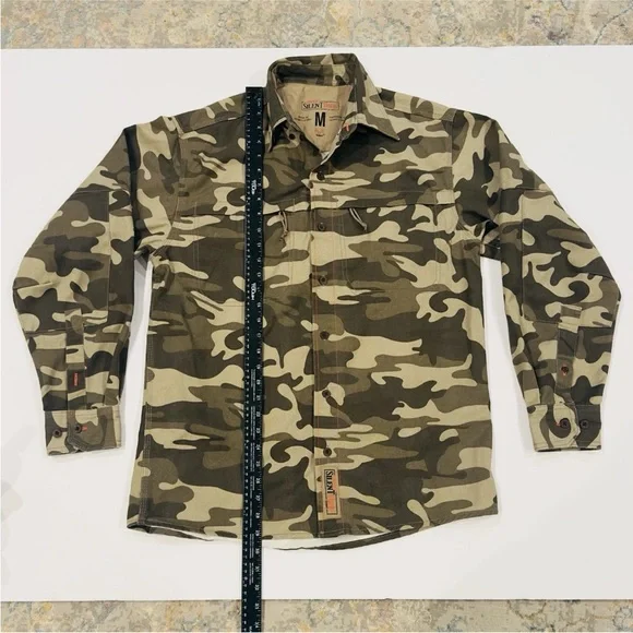 RedHead Silent Hide Camo Shirt Size Mens Medium Button Down Hunting Bass Pro - Picture 4 of 8